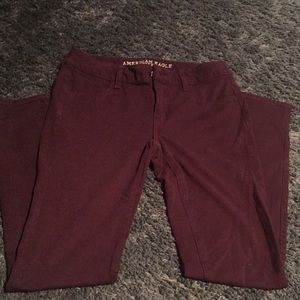 American Eagle Maroon Regular size 4 Jeans